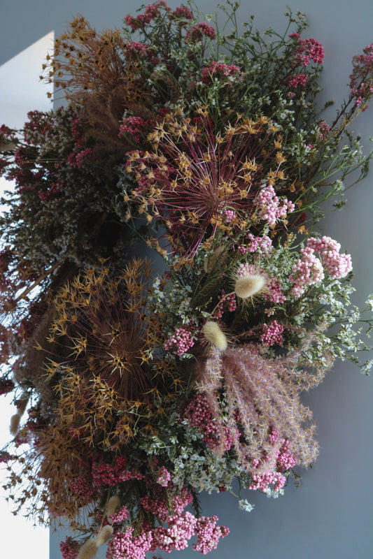 Everlasting Dried Flower Wreath - Allium