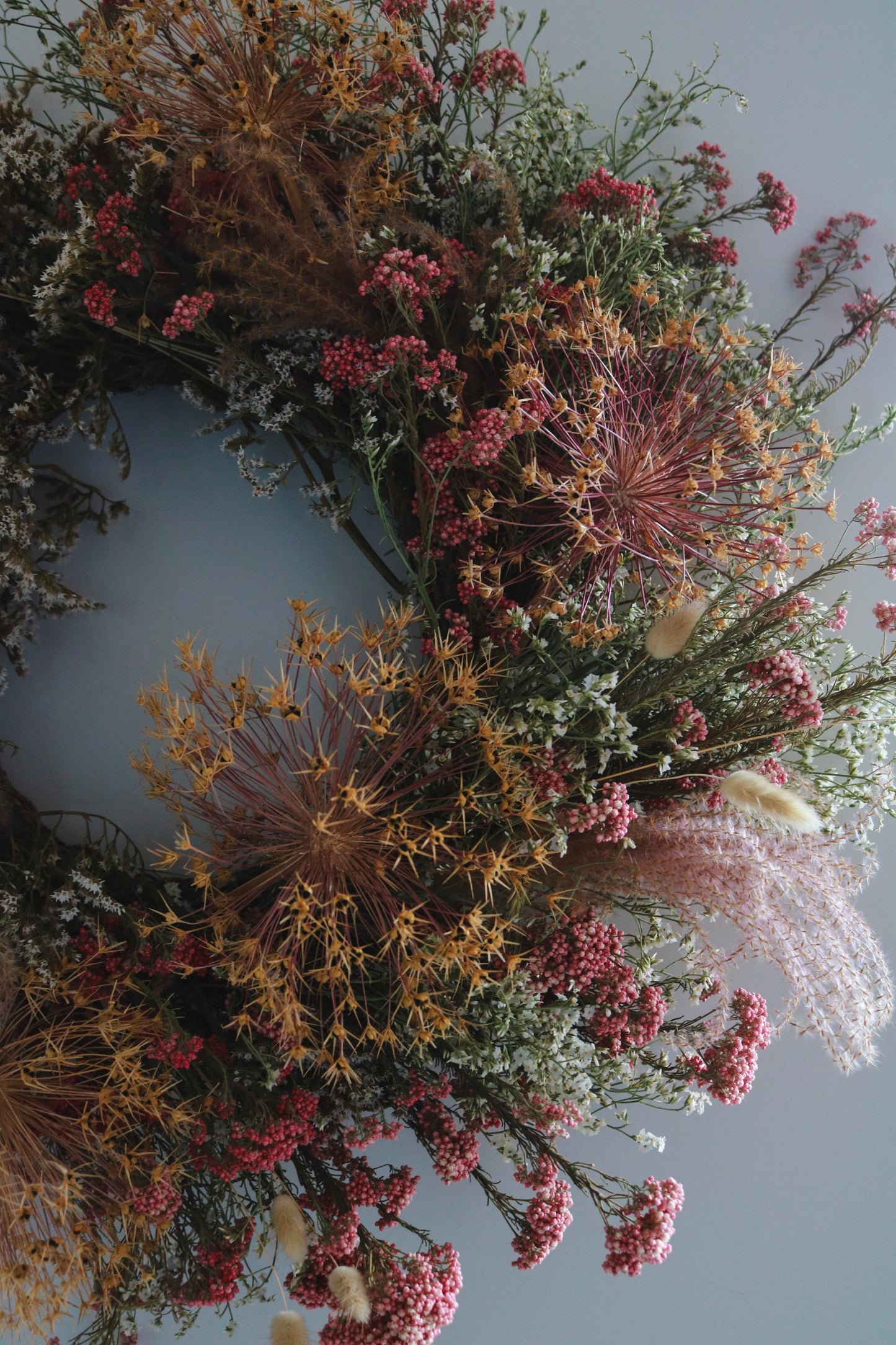 Everlasting Dried Flower Wreath - Allium