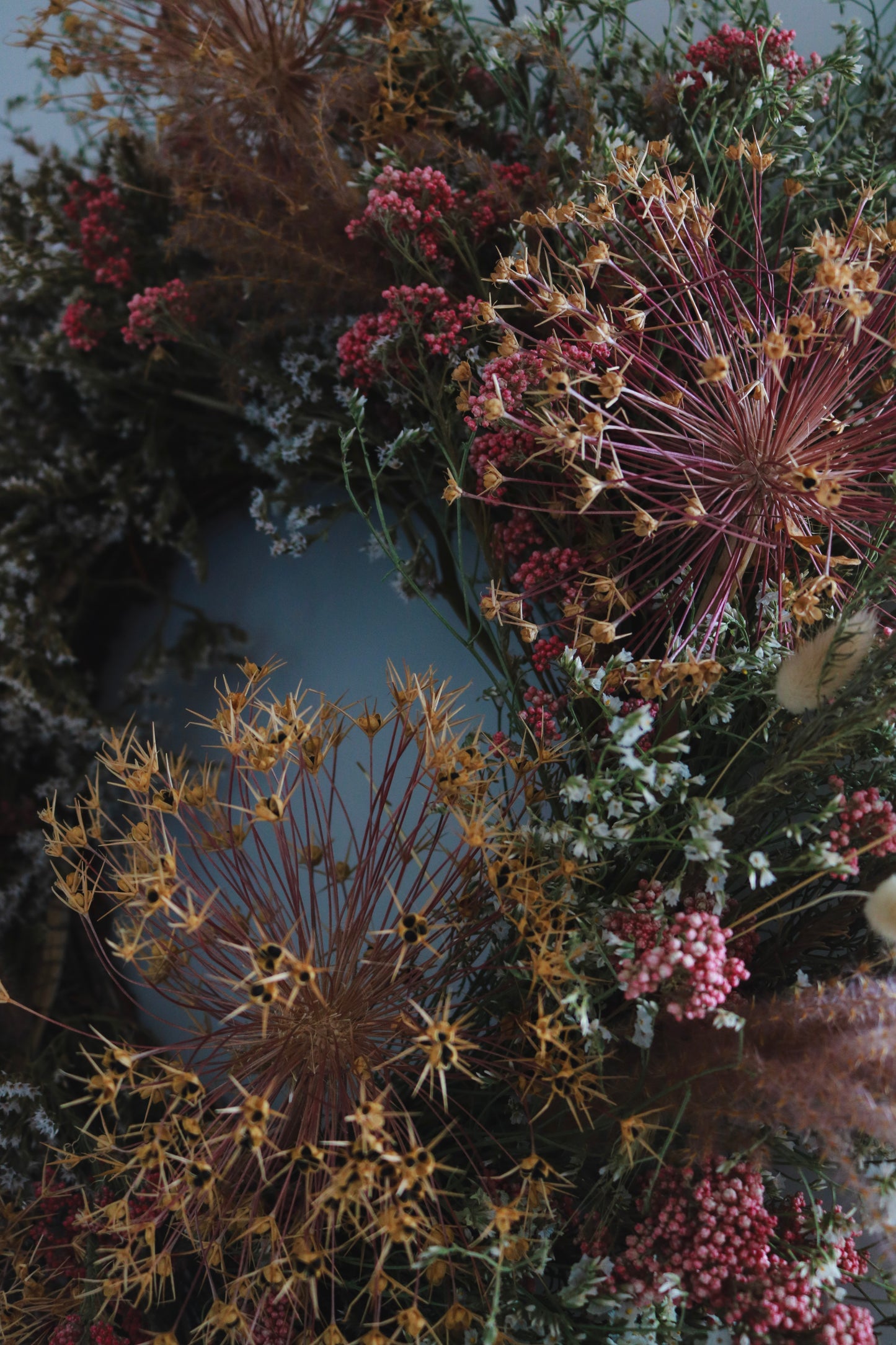 Everlasting Dried Flower Wreath - Allium