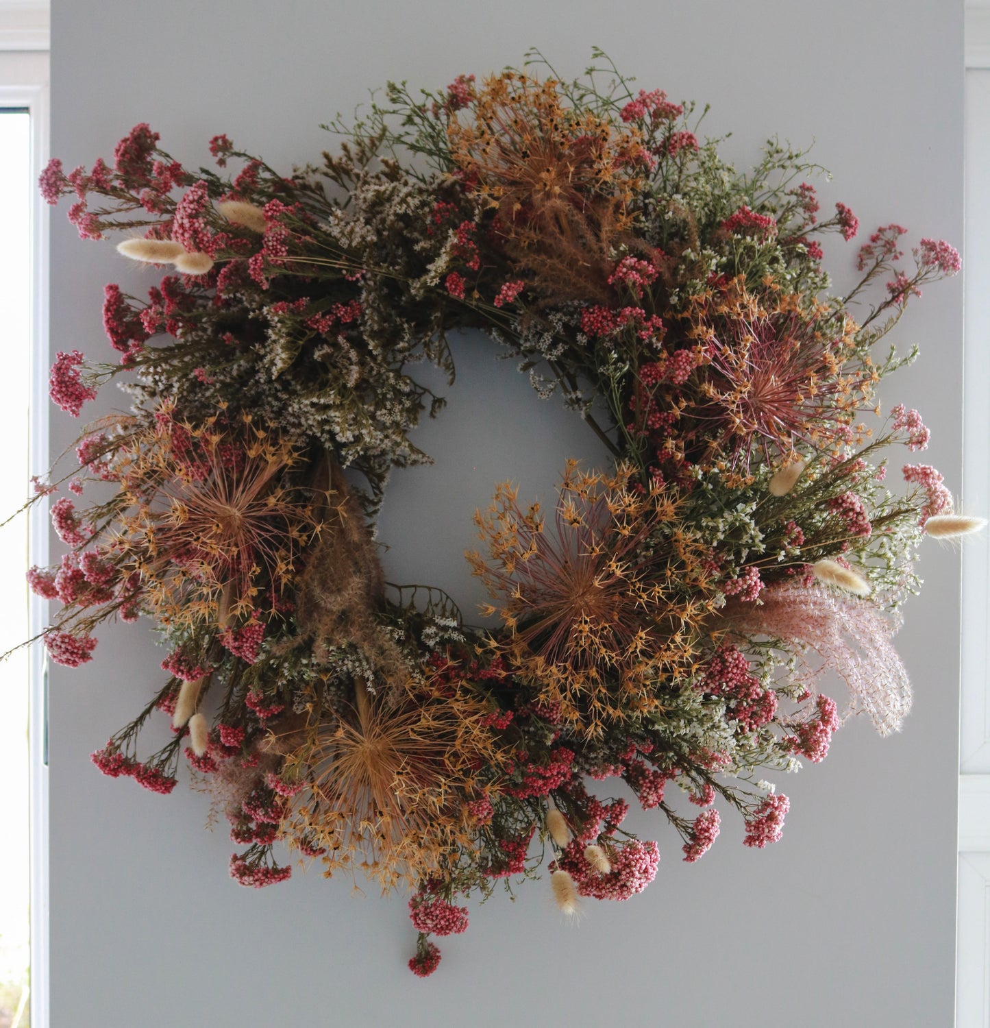 Everlasting Dried Flower Wreath - Allium